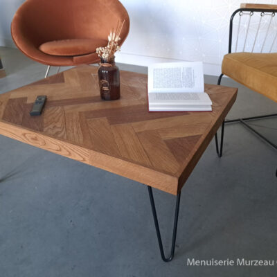 Table en chêne massif à vendre fabrication menuisier pour une association