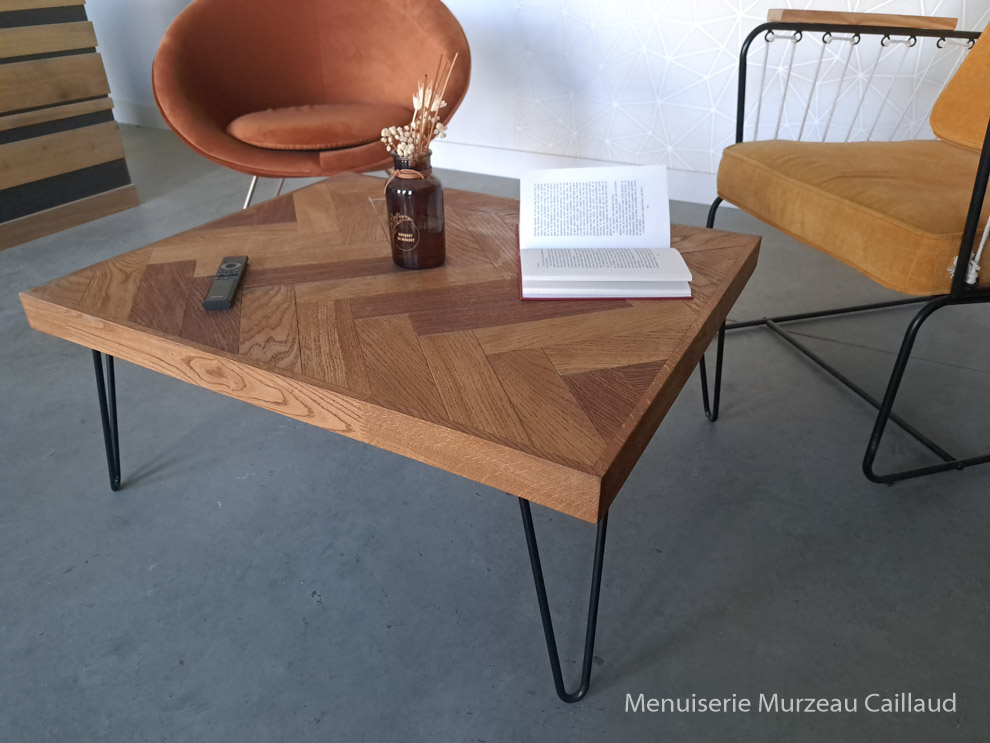 Table en chêne massif à vendre fabrication menuisier pour une association